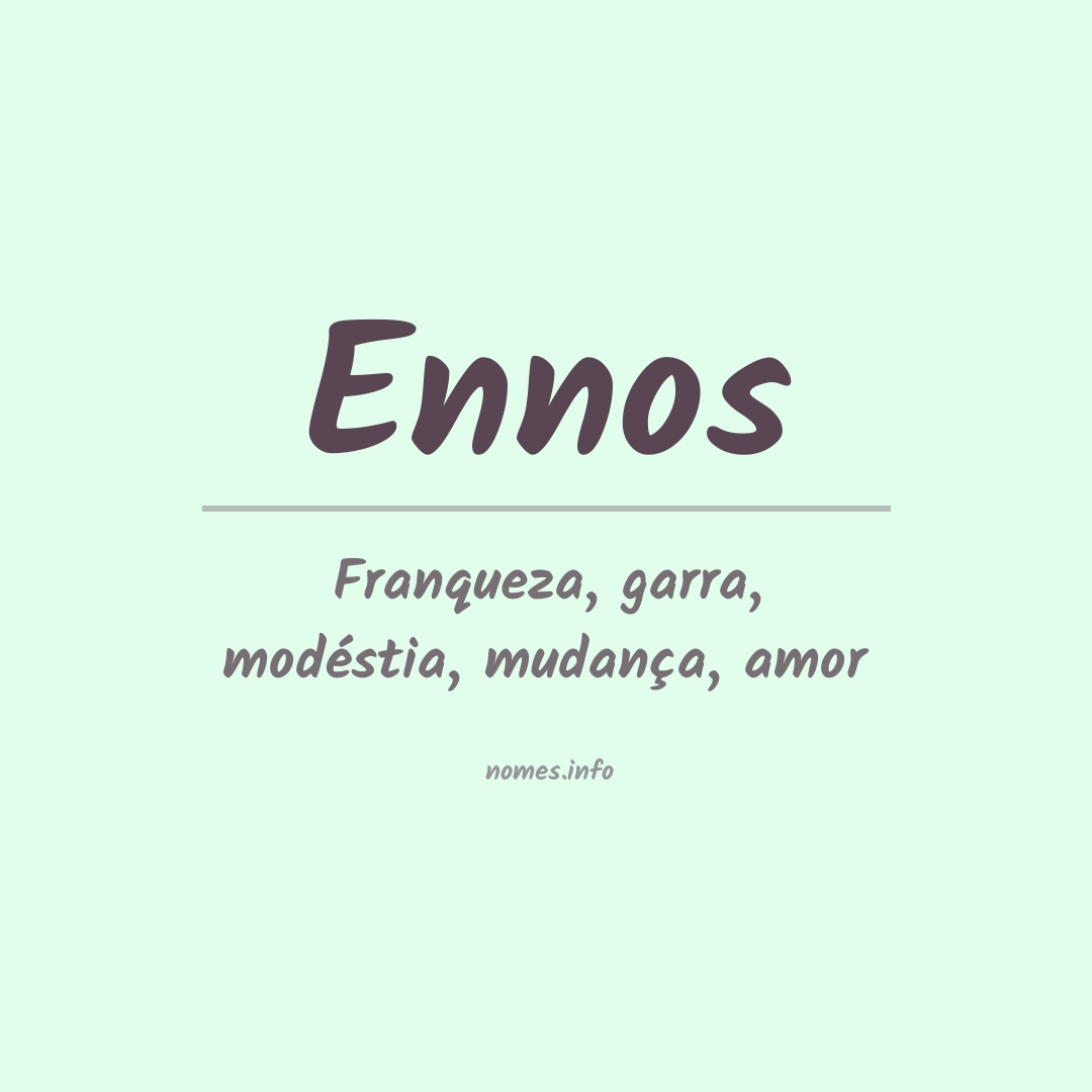 Significado do nome Ennos