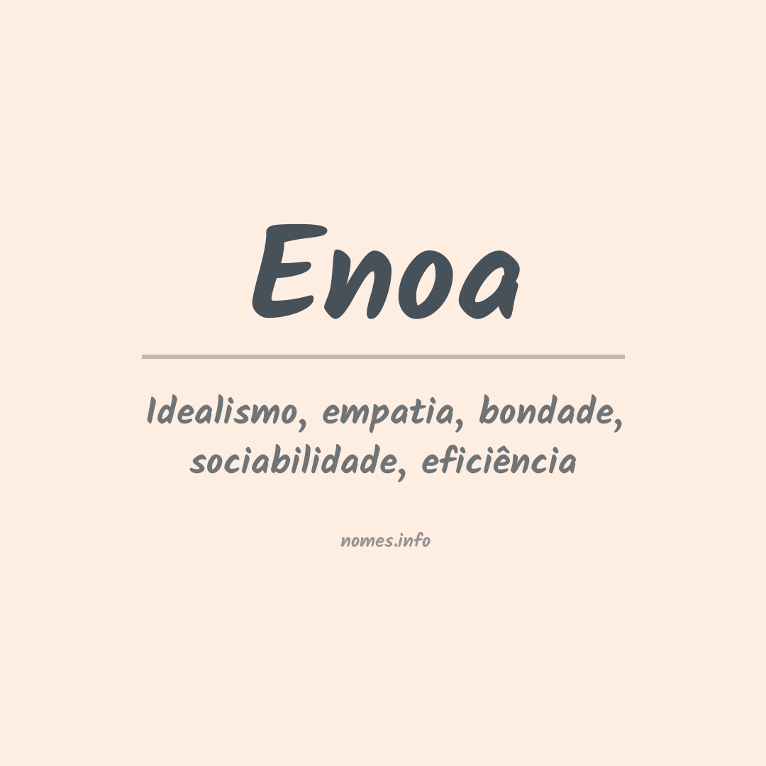 Significado do nome Enoa