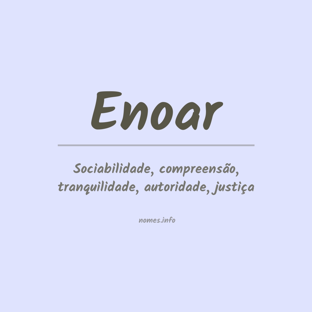 Significado do nome Enoar