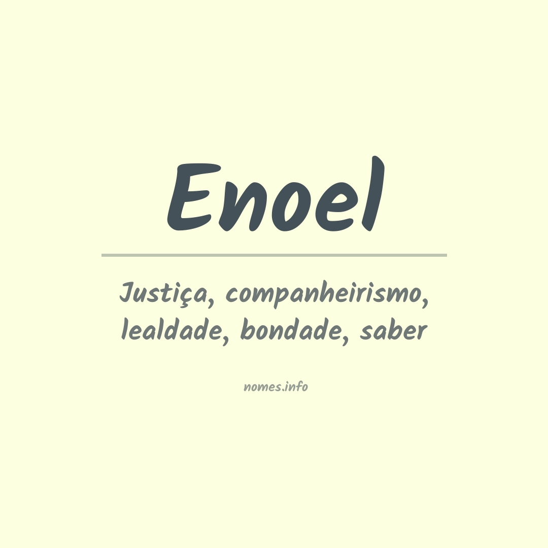 Significado do nome Enoel Significado do nome Enoel