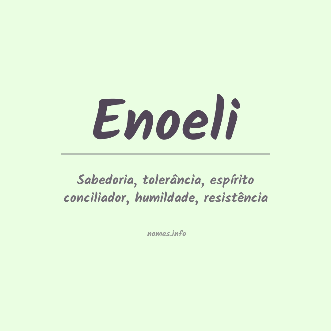 Significado do nome Enoeli
