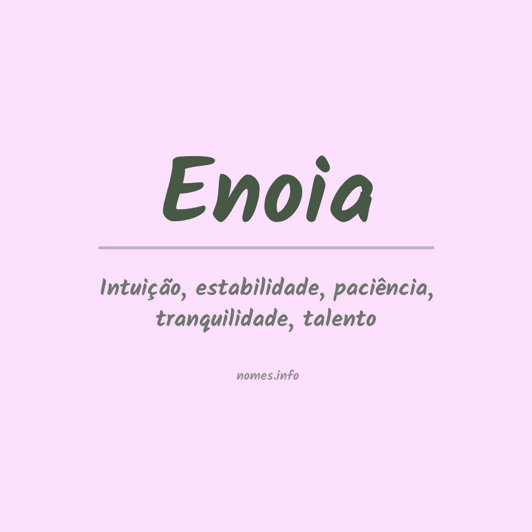 Significado do nome Enoia