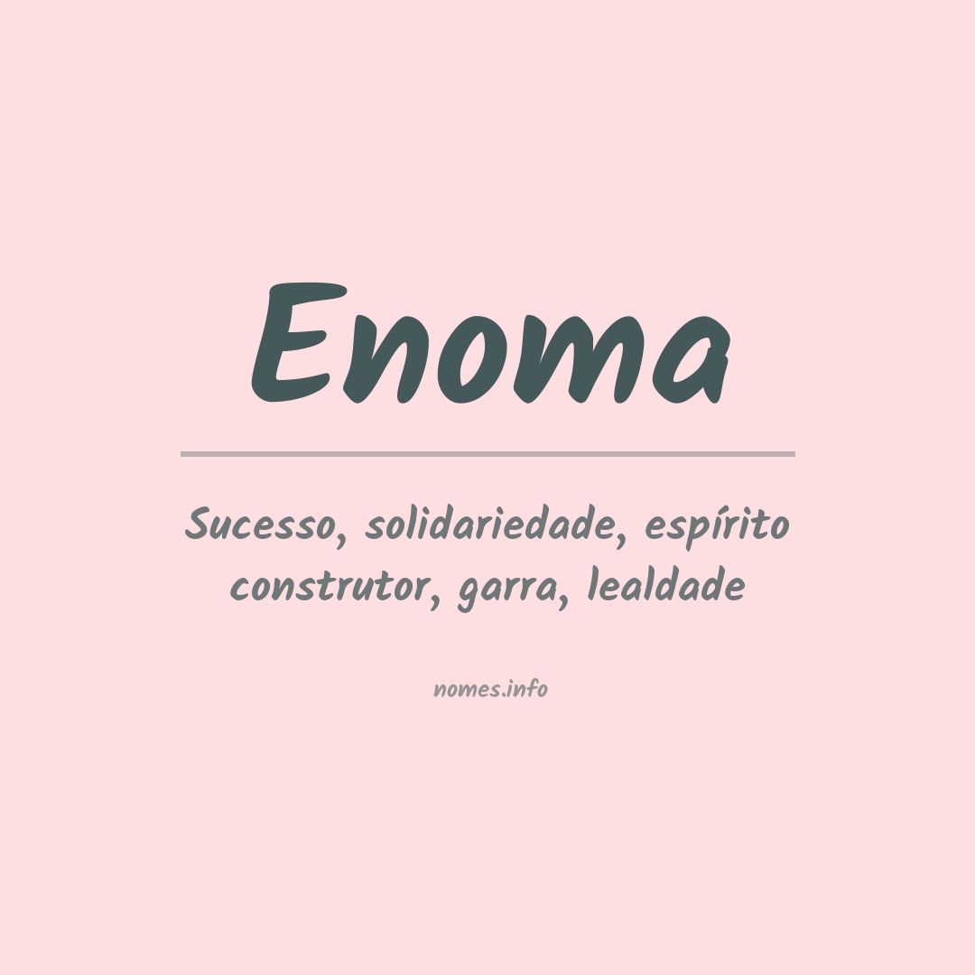 Significado do nome Enoma