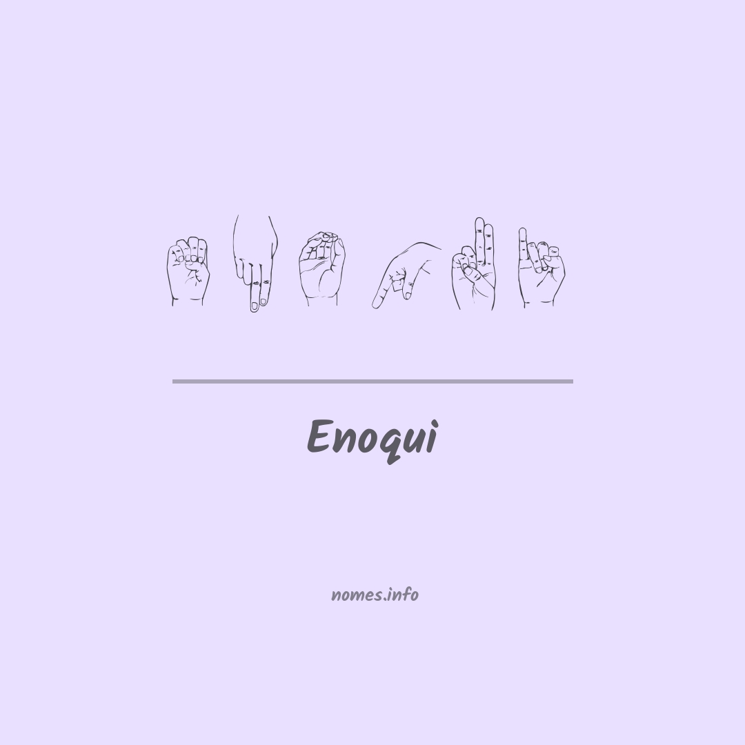 Enoqui em Libras