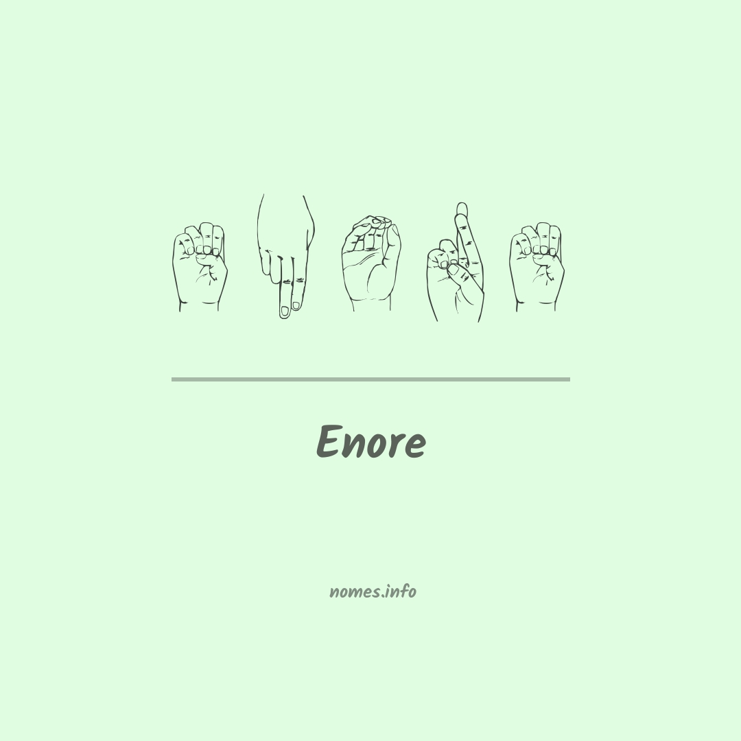 Enore em Libras