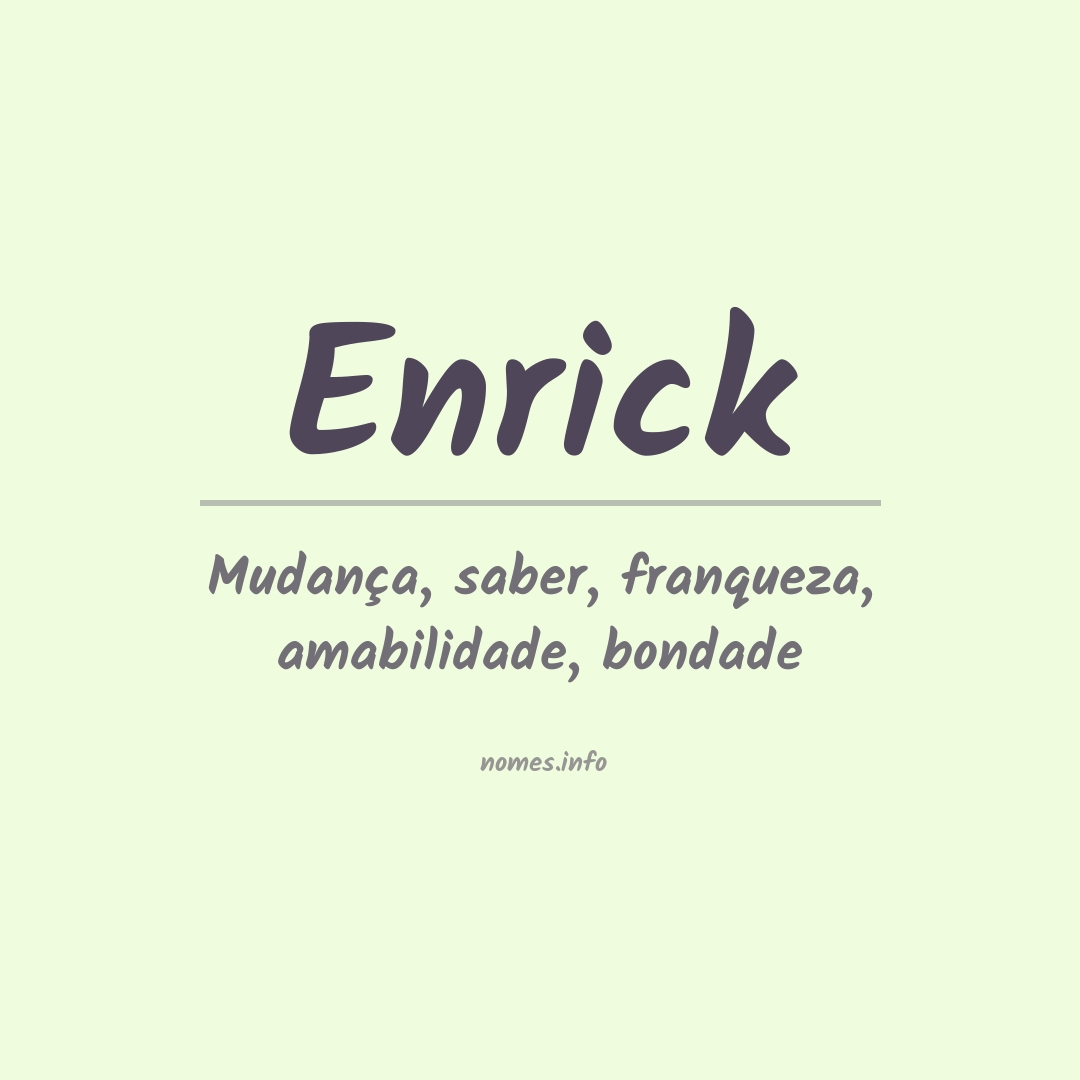 Significado do nome Enrick