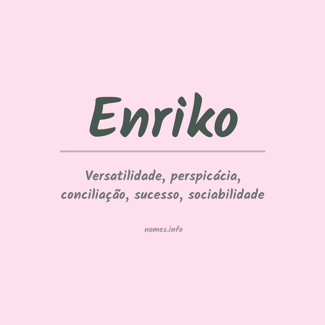 Significado do nome Enriko