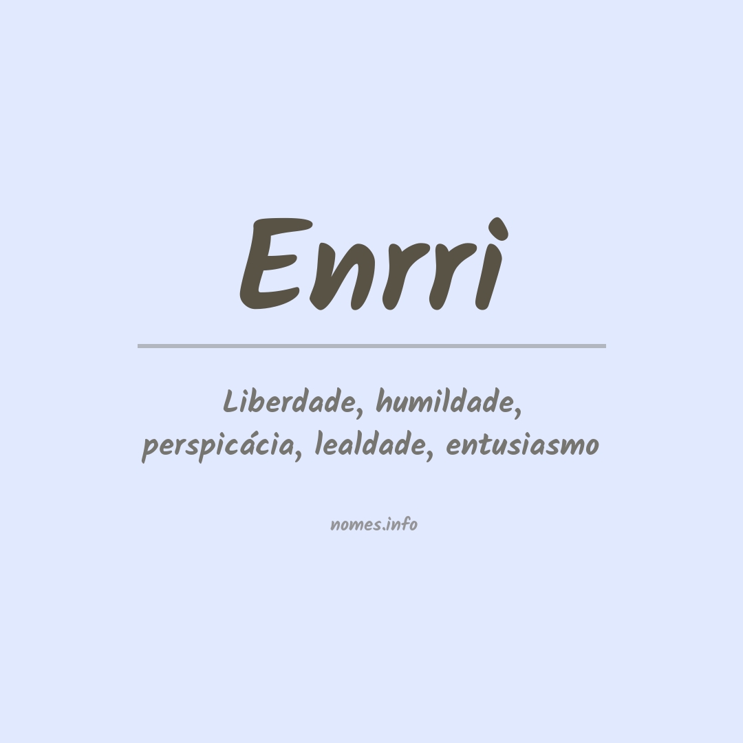 Significado do nome Enrri
