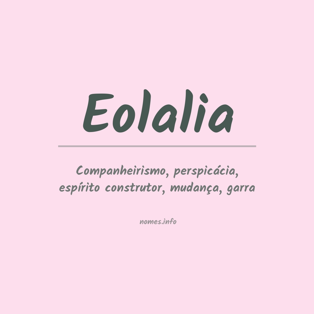 Significado do nome Eolalia