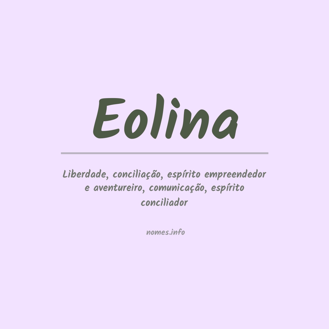 Significado do nome Eolina