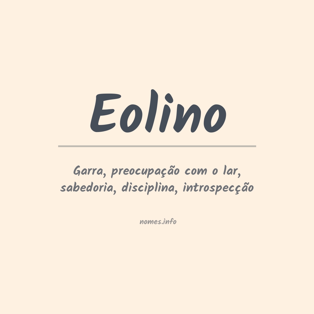 Significado do nome Eolino