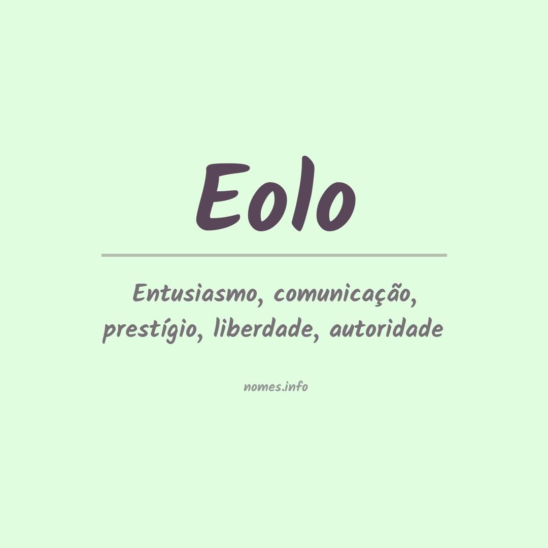 Significado do nome Eolo