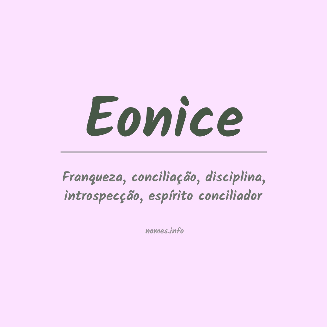 Significado do nome Eonice