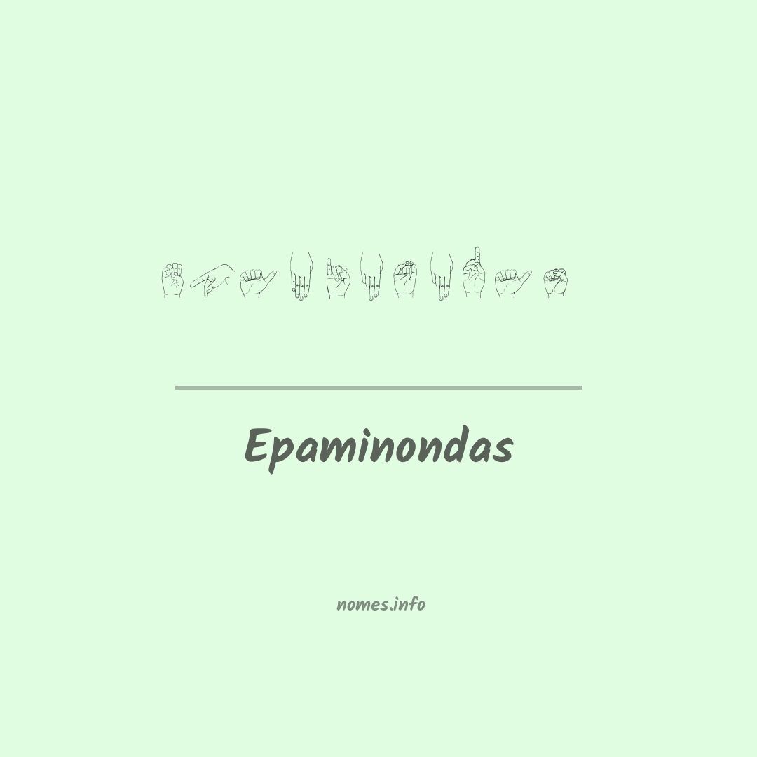 Epaminondas em Libras