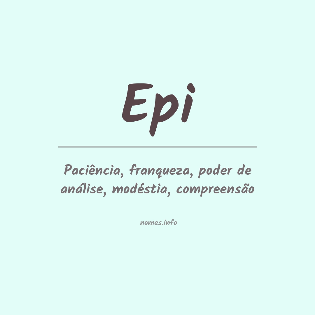 Significado do nome Epi