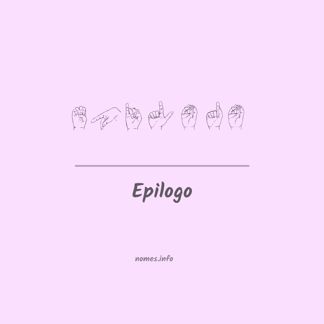 Epilogo em Libras