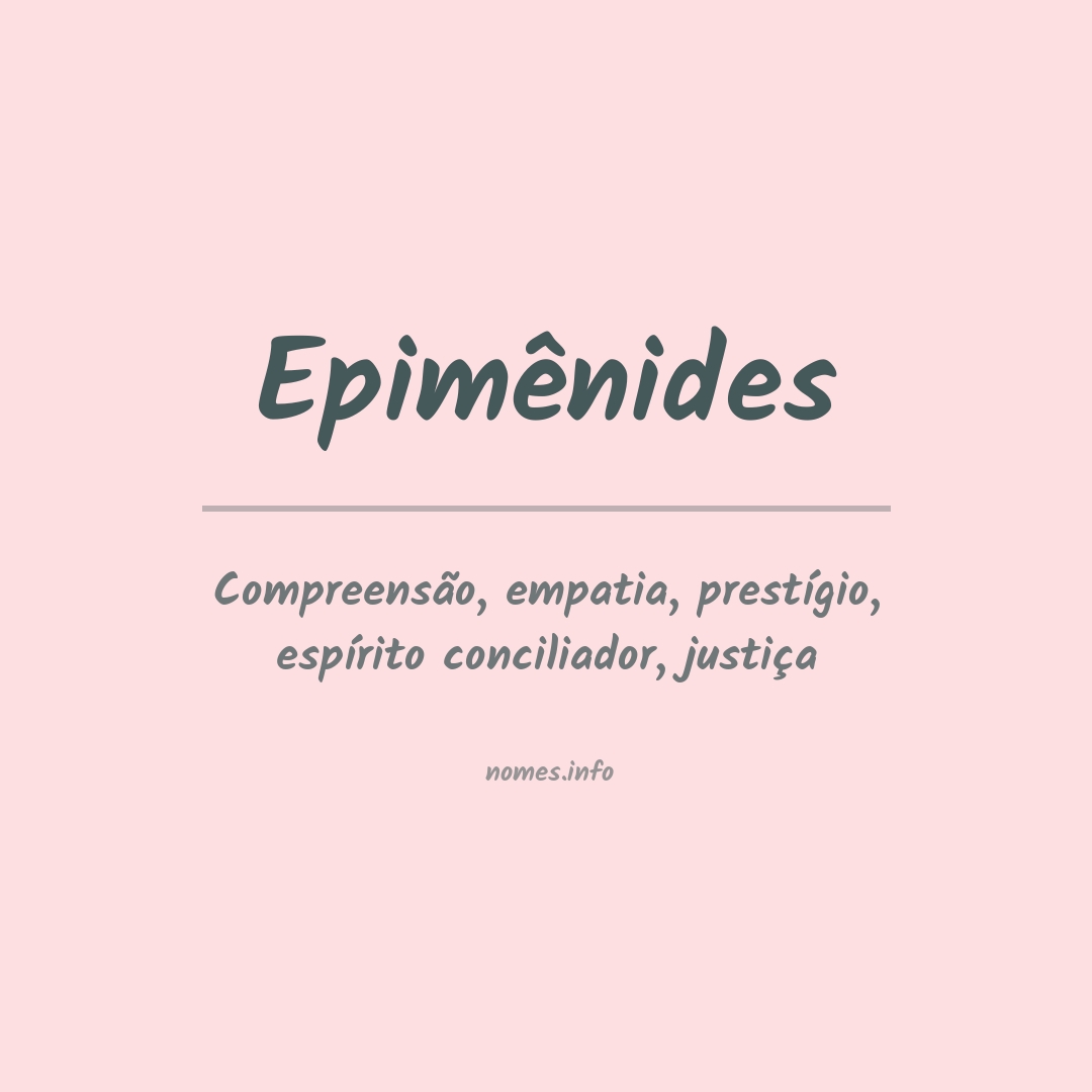 Significado do nome Epimênides