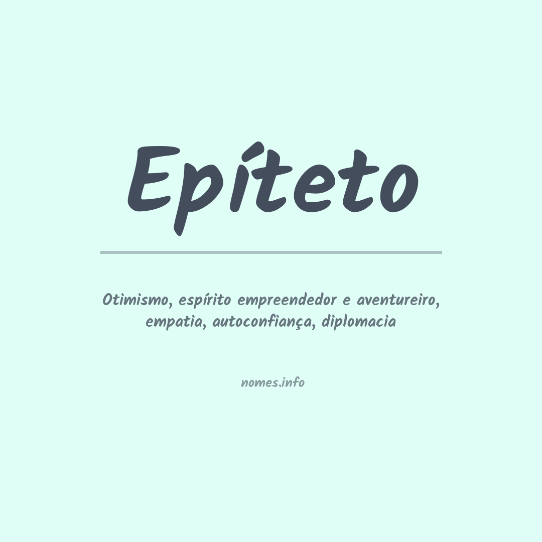 Significado do nome Epíteto