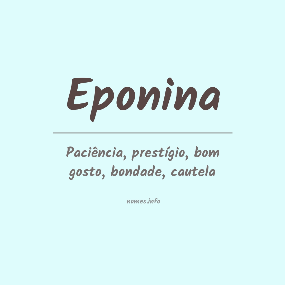 Significado do nome Eponina