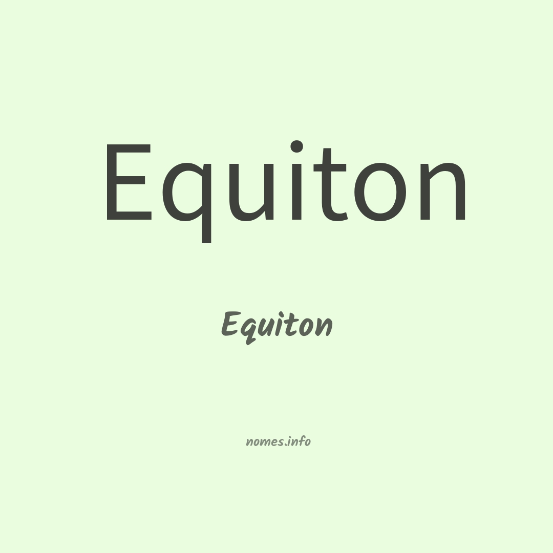 Equiton em chinês