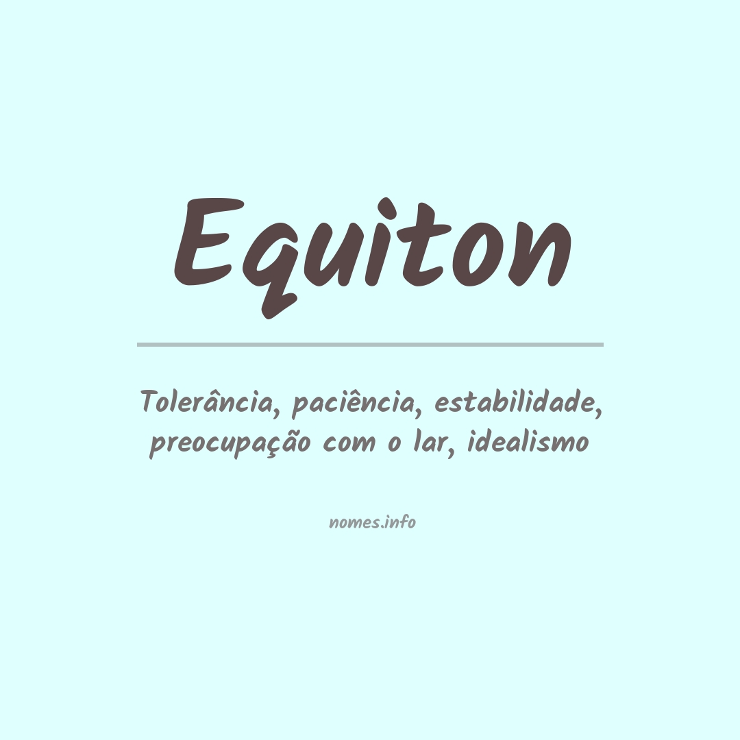 Significado do nome Equiton