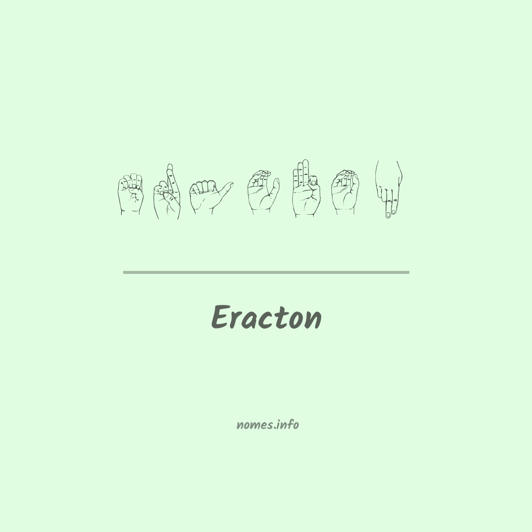 Eracton em Libras