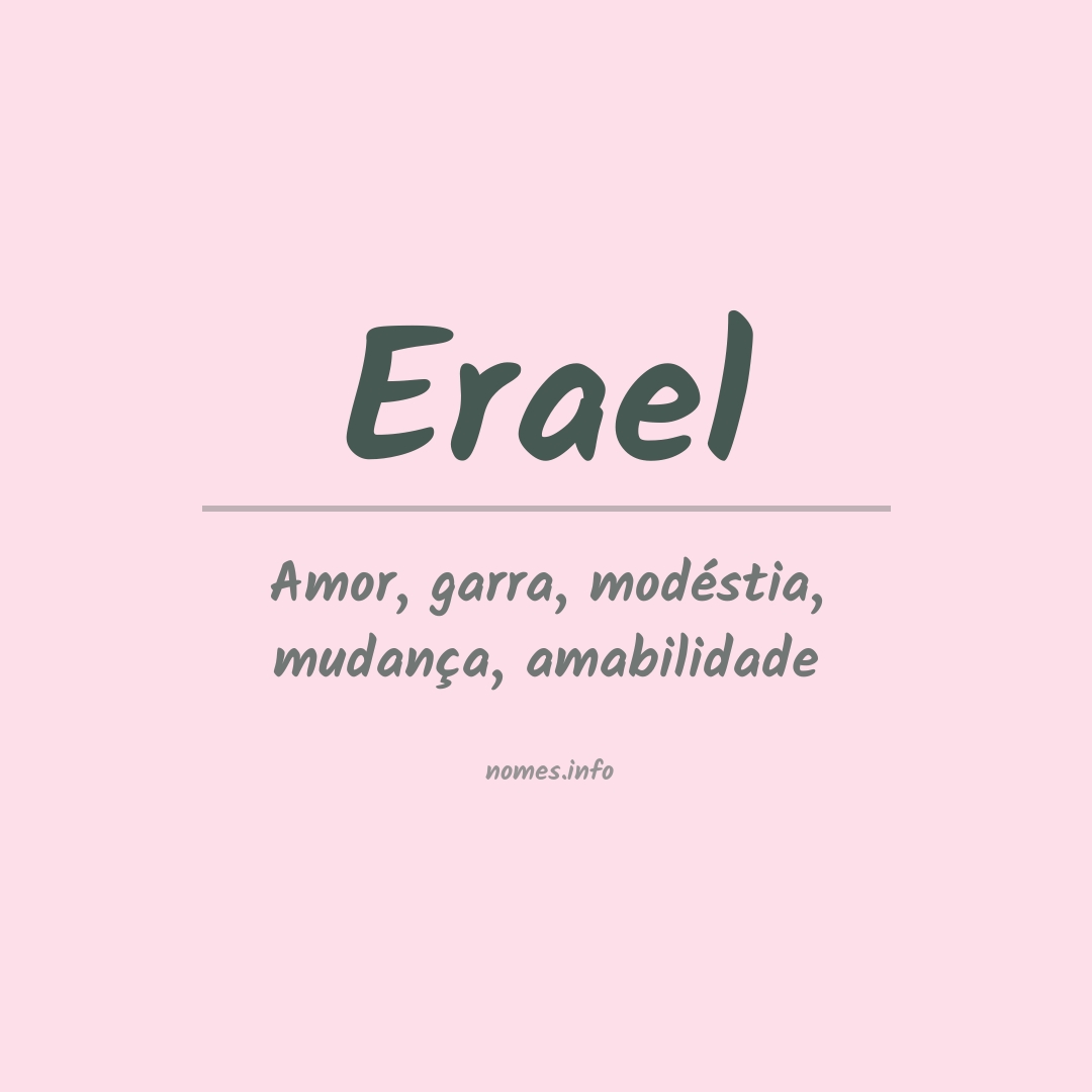 Significado do nome Erael