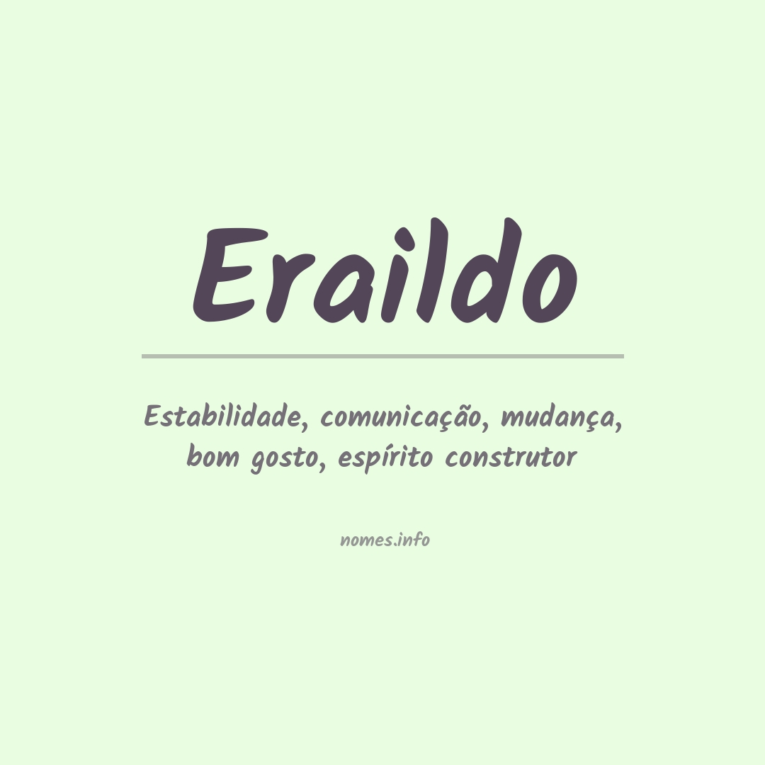 Significado do nome Eraildo