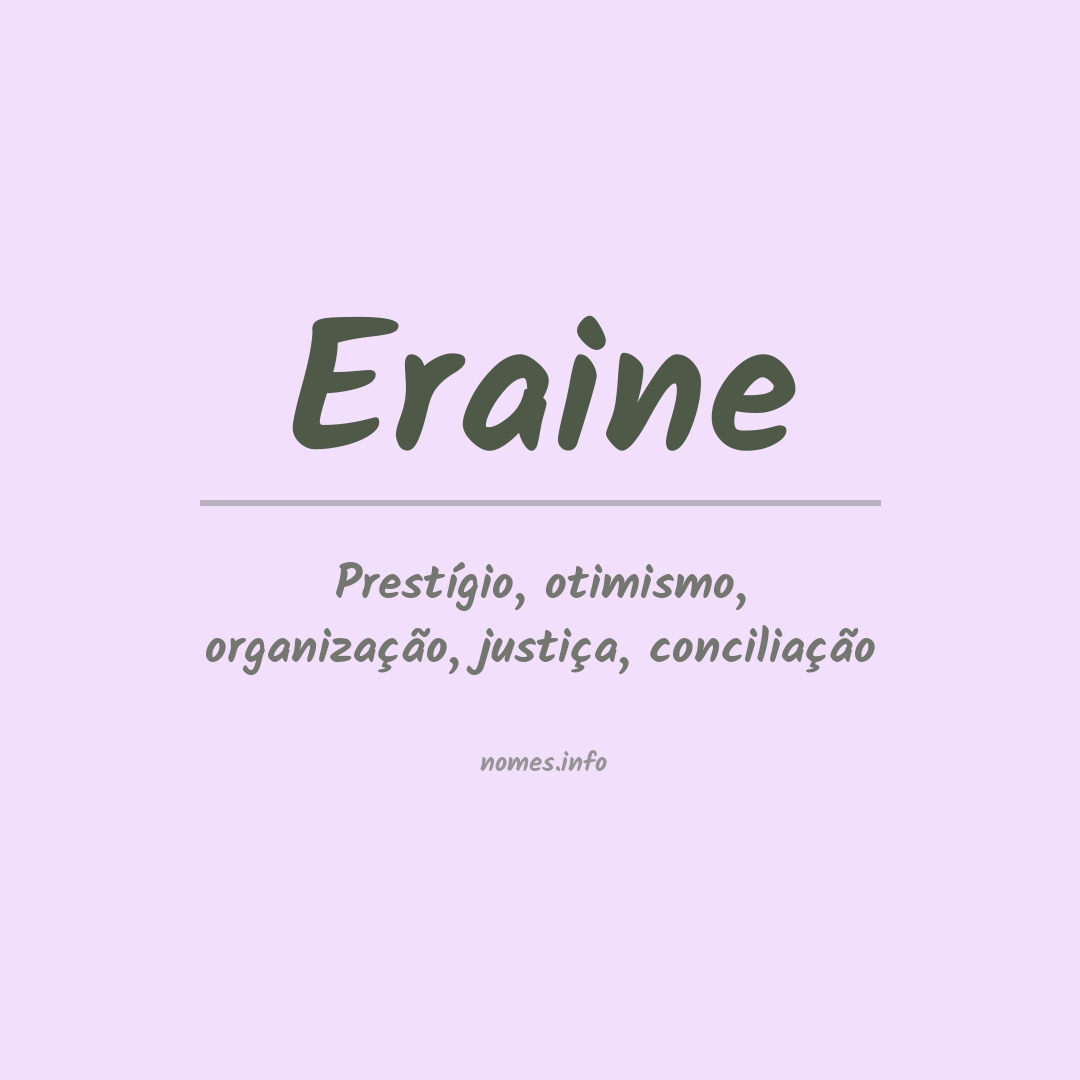 Significado do nome Eraine