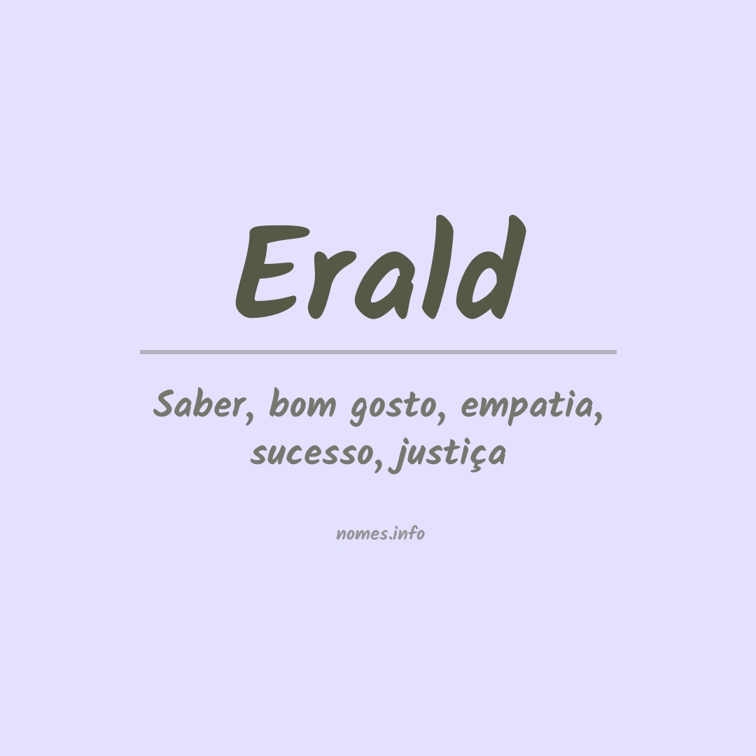 Significado do nome Erald