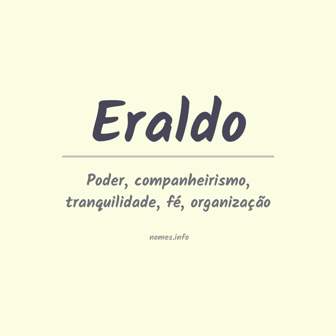 Significado do nome Eraldo