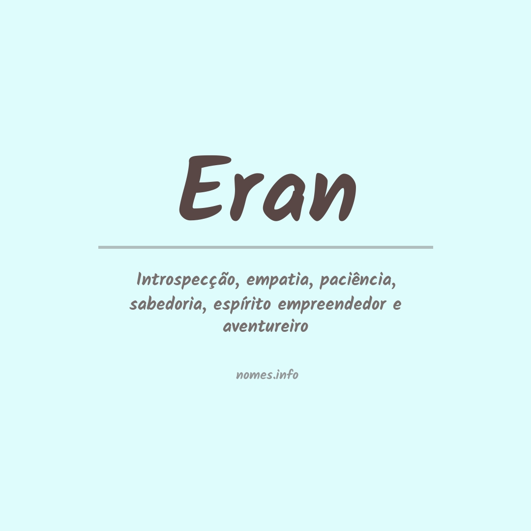 Significado do nome Eran