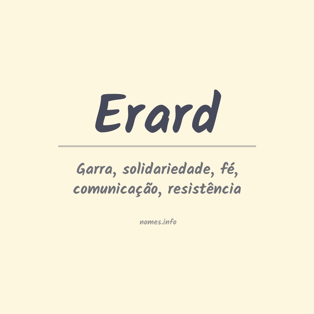 Significado do nome Erard