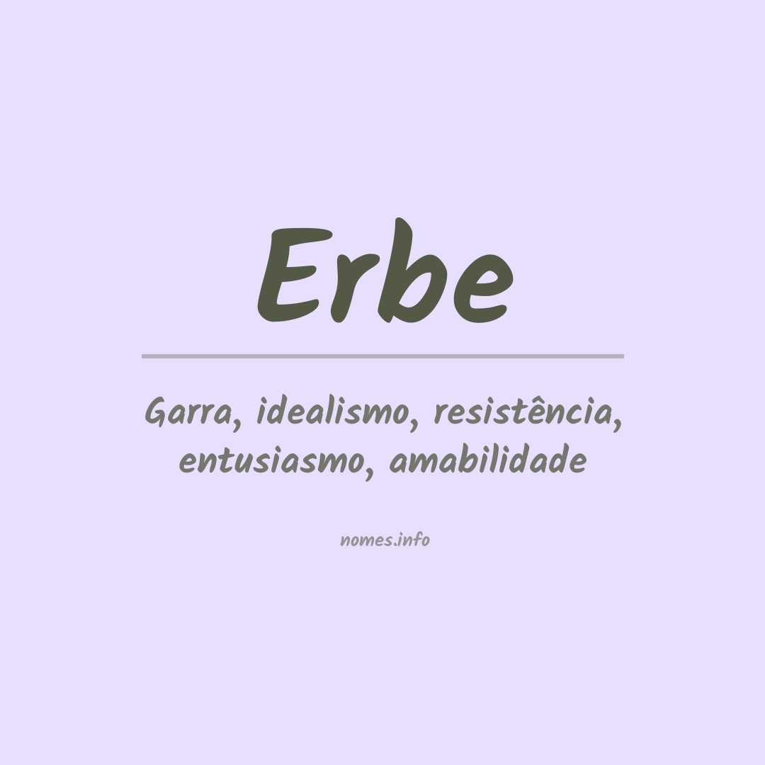 Significado do nome Erbe