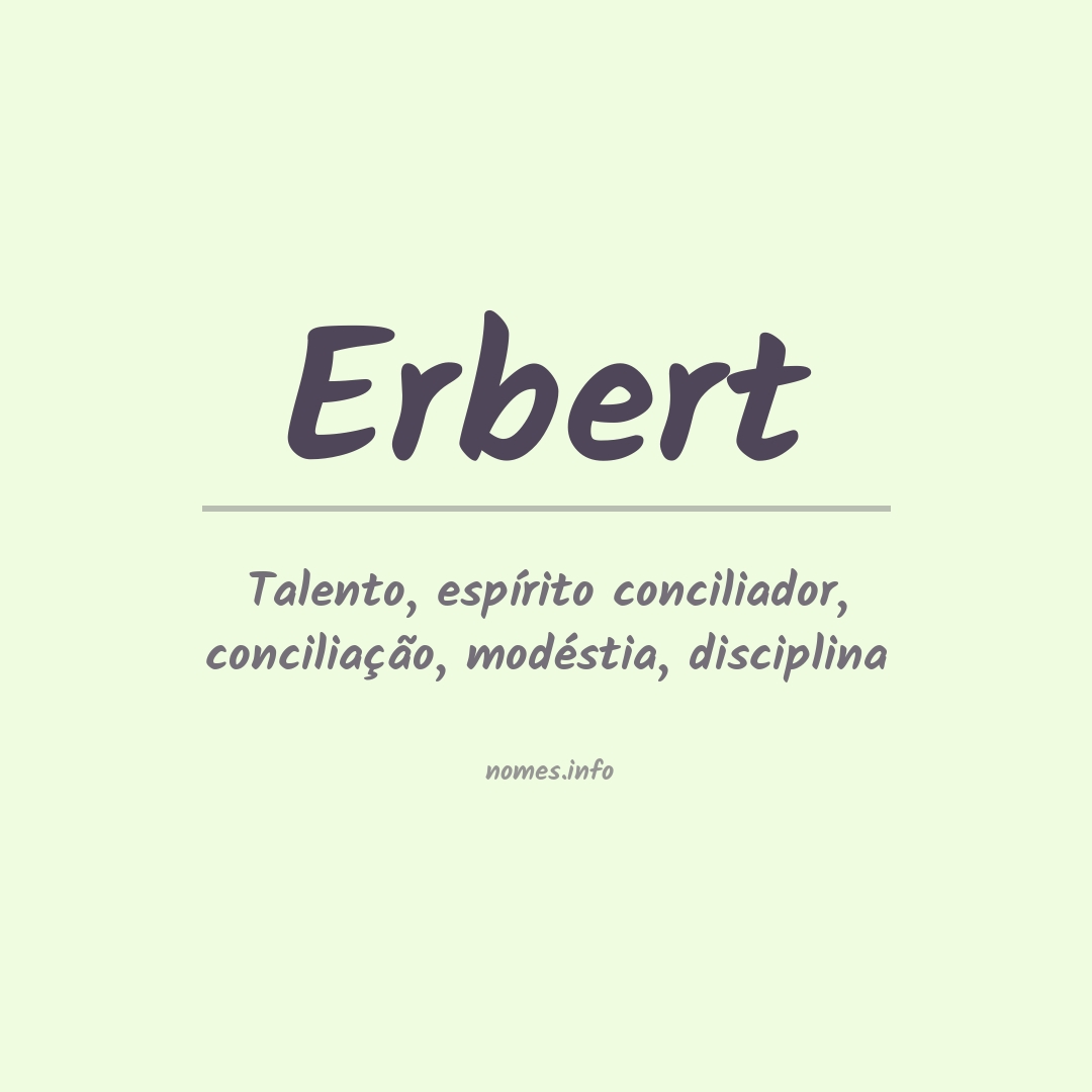 Significado do nome Erbert