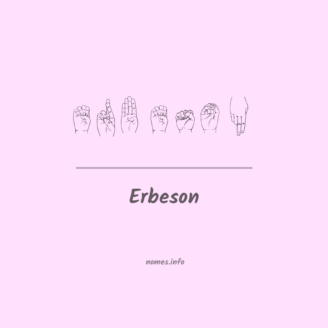 Erbeson em Libras