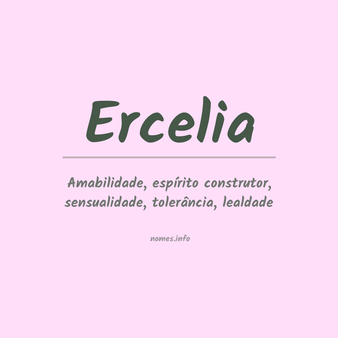 Significado do nome Ercelia