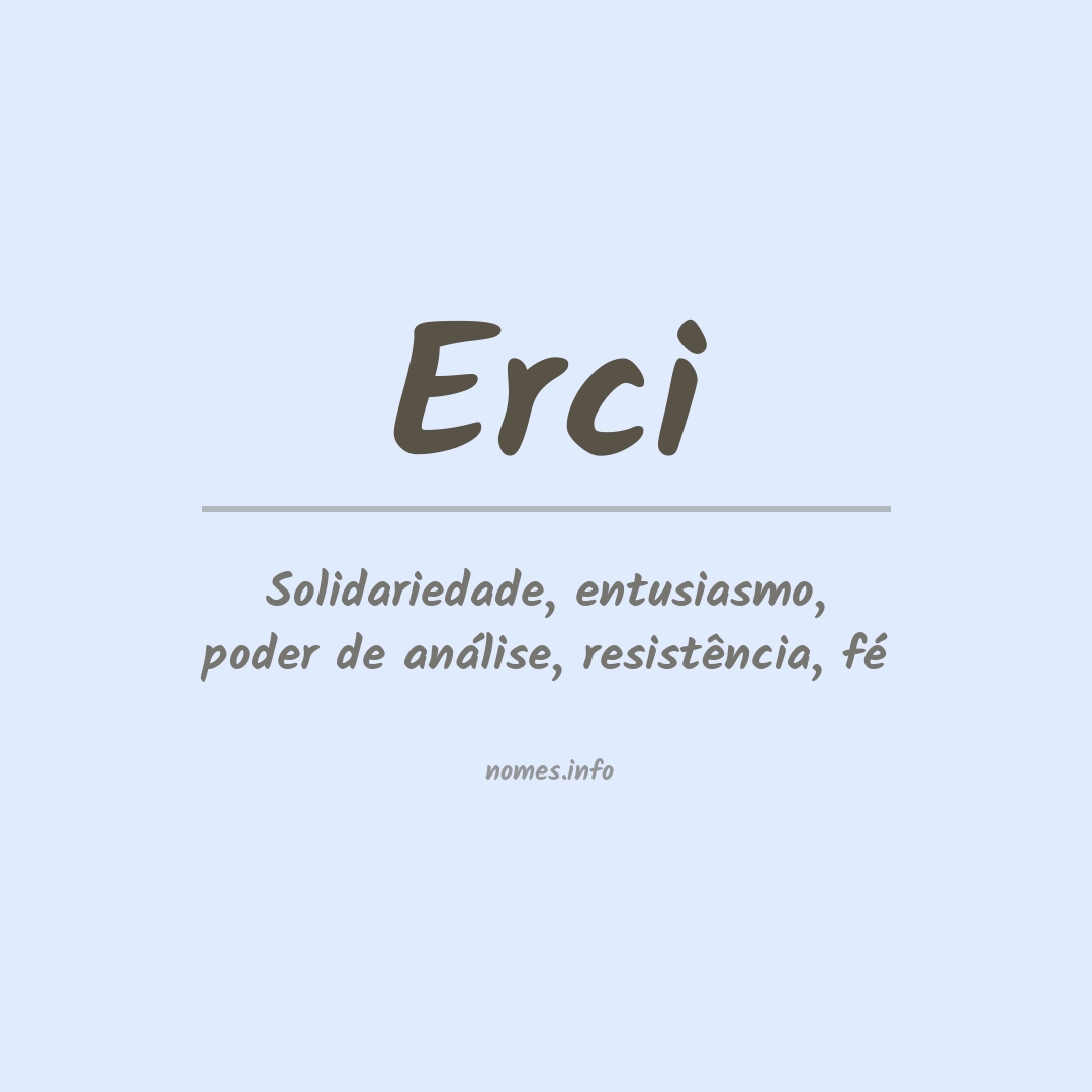 Significado do nome Erci