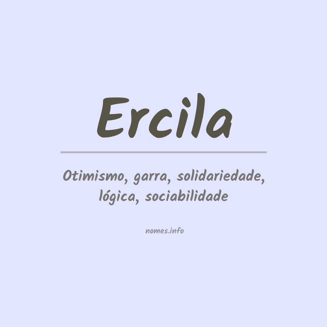 Significado do nome Ercila