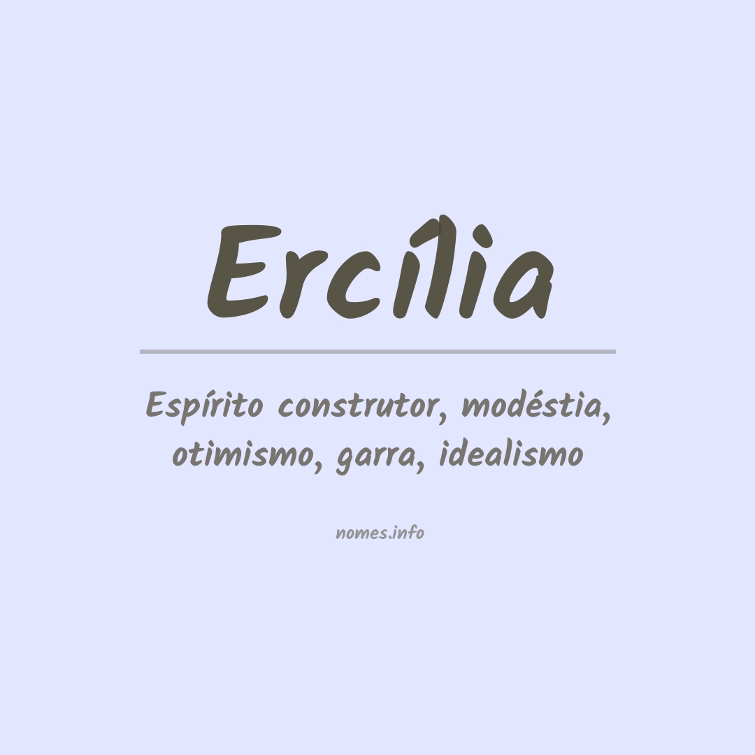 Significado do nome Ercília