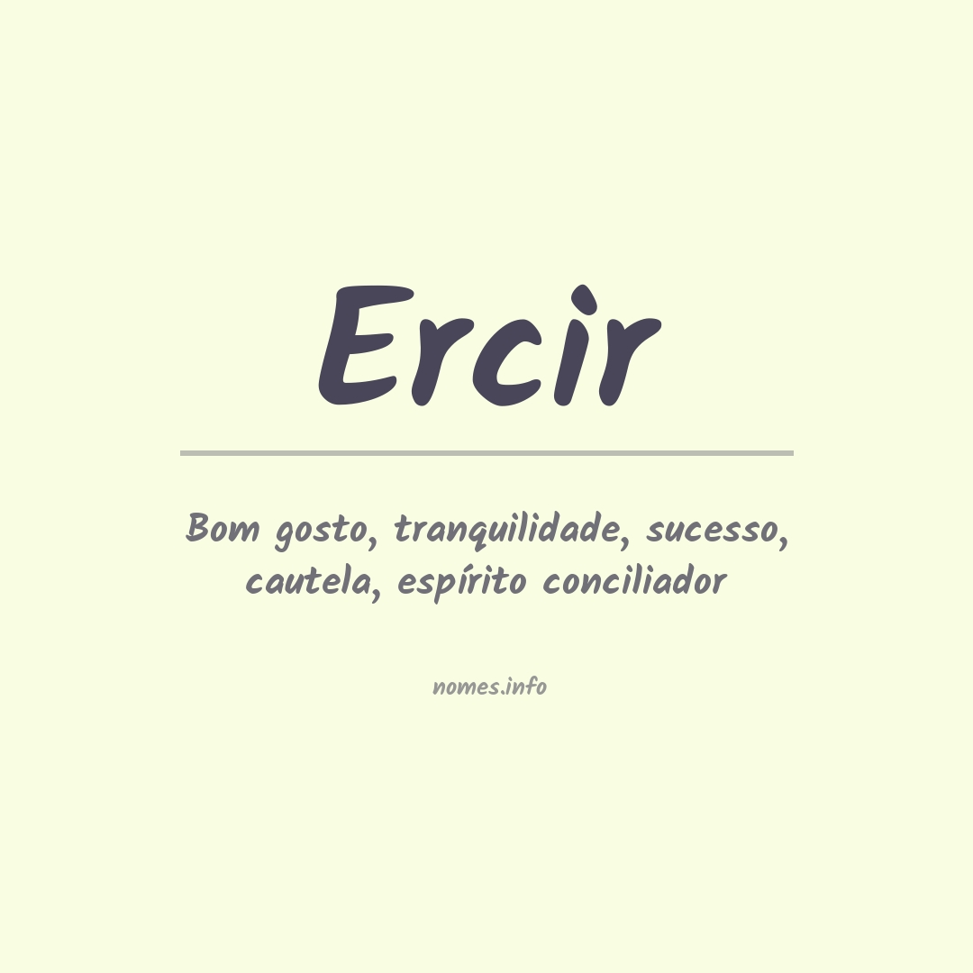 Significado do nome Ercir