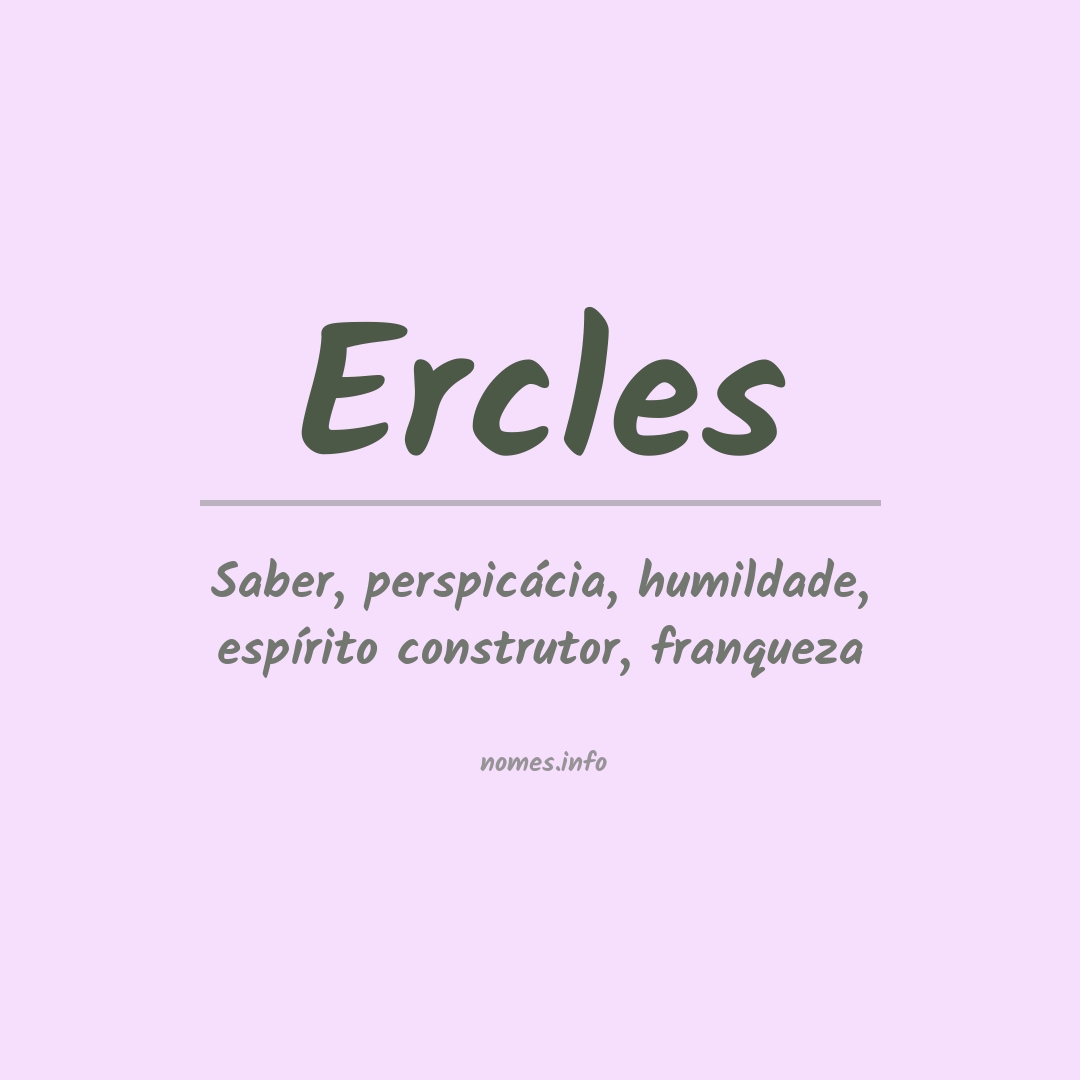 Significado do nome Ercles