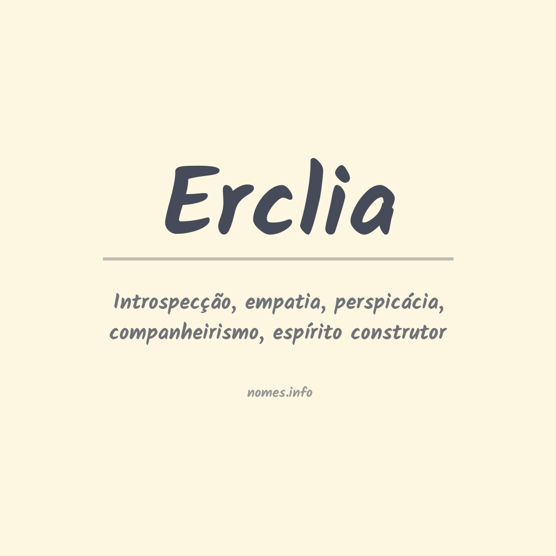 Significado do nome Erclia