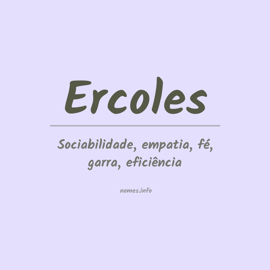 Significado do nome Ercoles