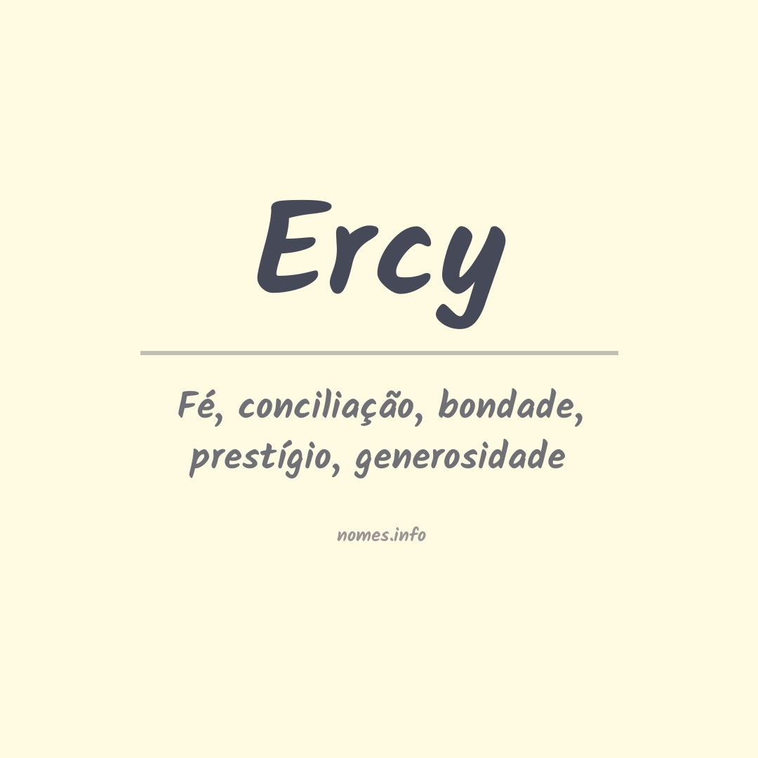 Significado do nome Ercy