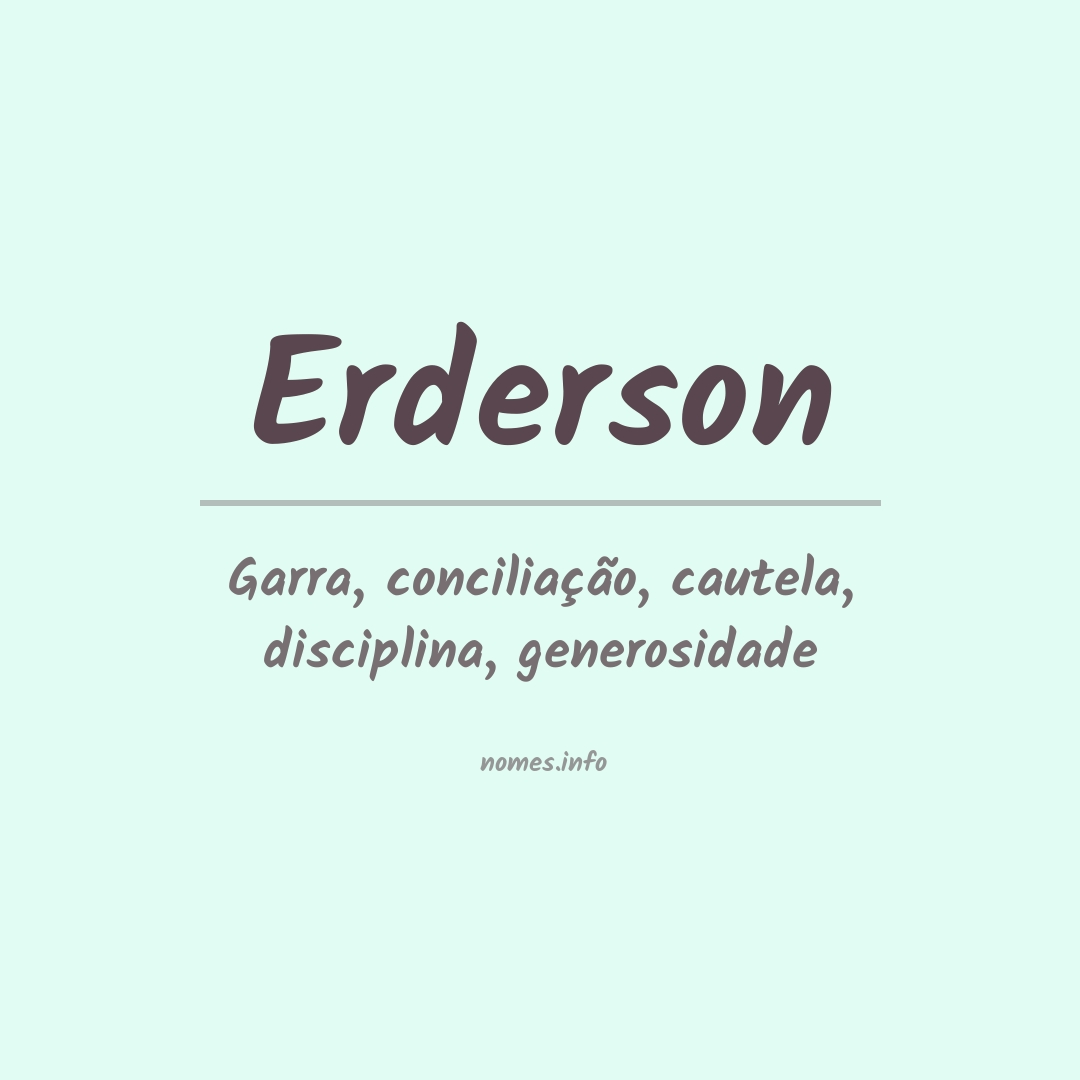 Significado do nome Erderson