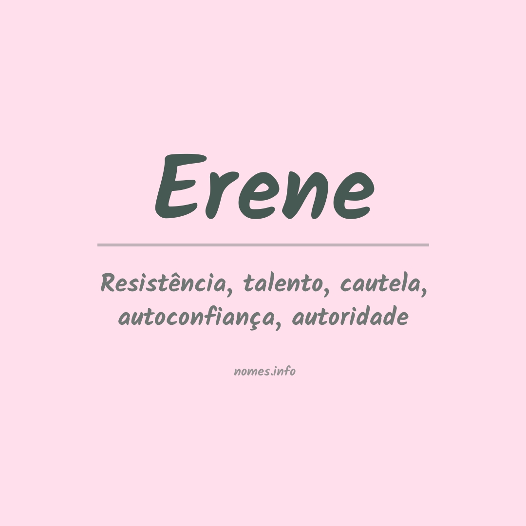 Significado do nome Erene