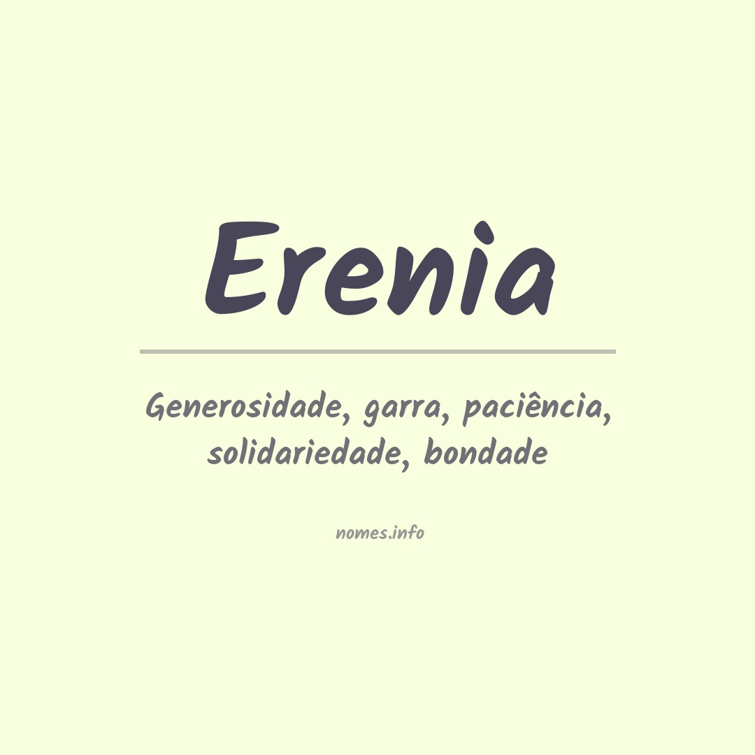 Significado do nome Erenia