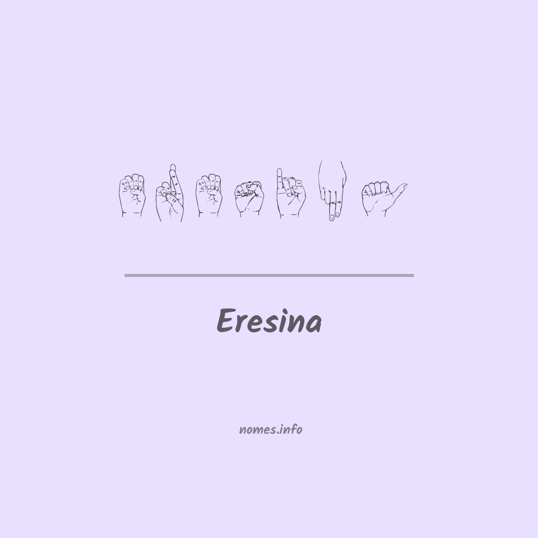Eresina em Libras