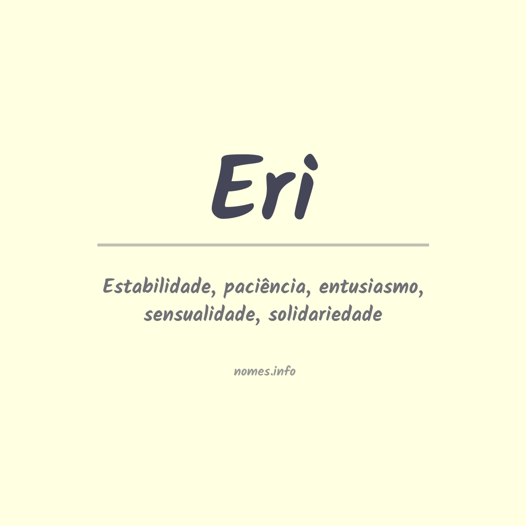 Significado do nome Eri